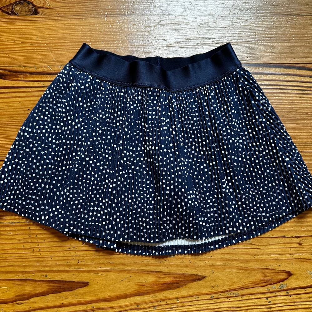 all in motion navy blue polka dot pleated‎ lined active skort SIZE 4